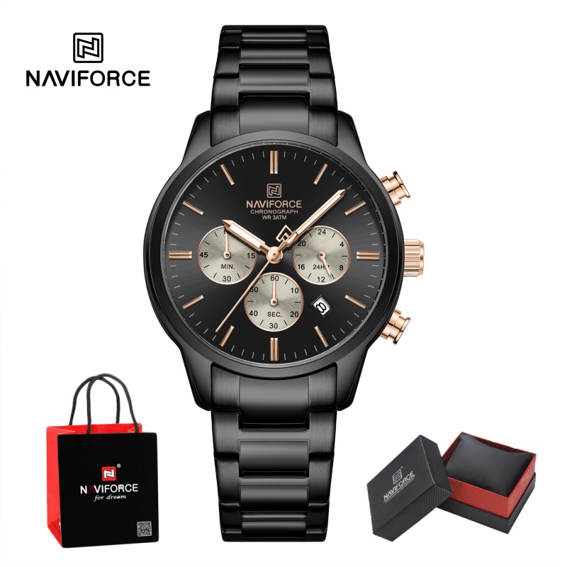 Luxury Watch Strap - NAVIFORCE Herren Quarz-Chronograph Uhr Wasserdicht Datumsanzeige