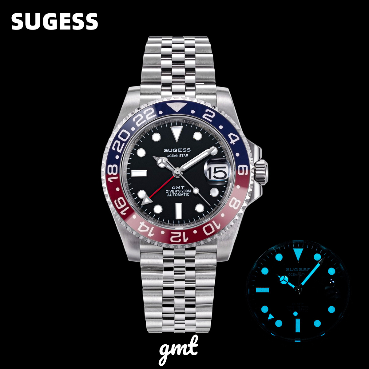 Diver Watch 300M - Sugess GMT Taucheruhr für Herren, automatische