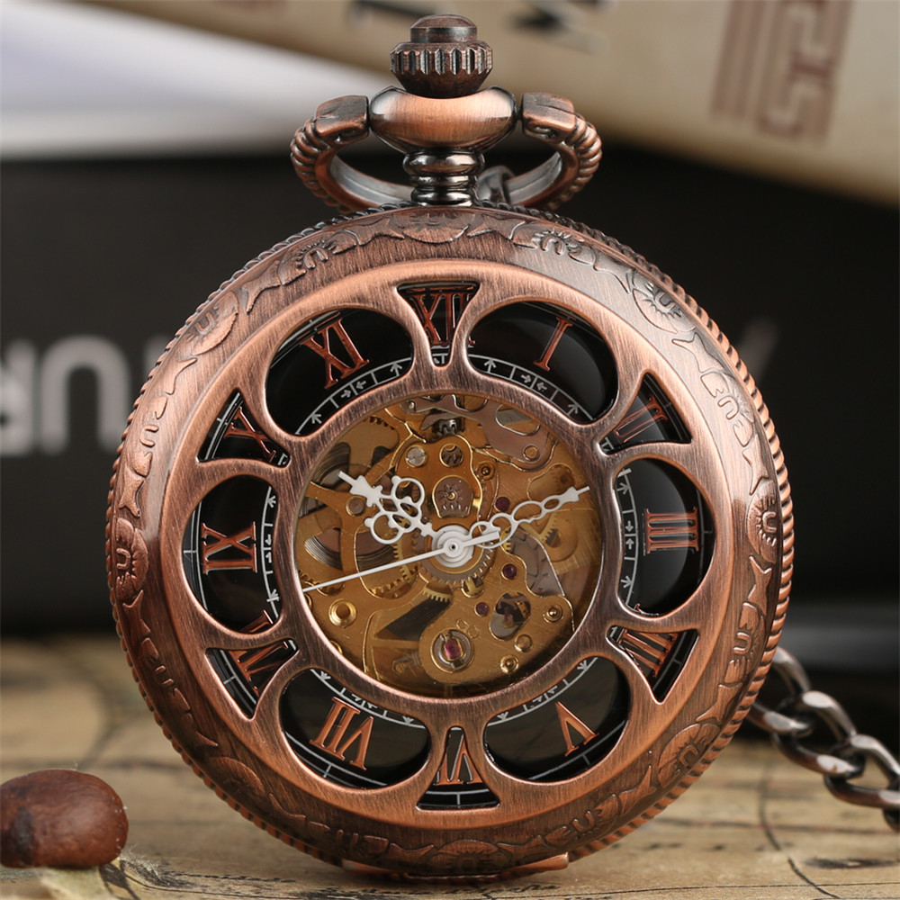 Luxury Watch Gold And Black - Rose Gold/Schwarz Kürbis Blume Hohl Mechanische