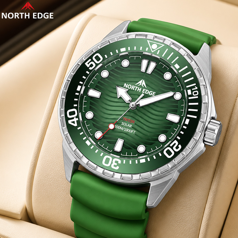 Diver Watch 300M - NORTH EDGE TRITON Solar-Taucheruhr für Herren