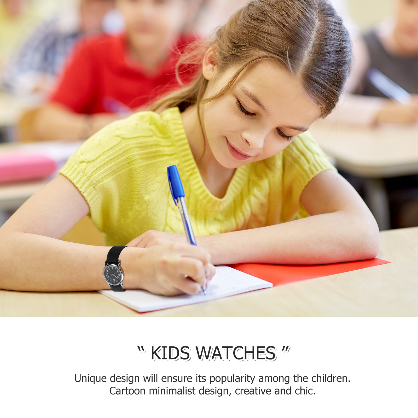 Wasserdichte Kinderuhr, gefloc – Luxury Watch Gold And Black Bewertung und Preis