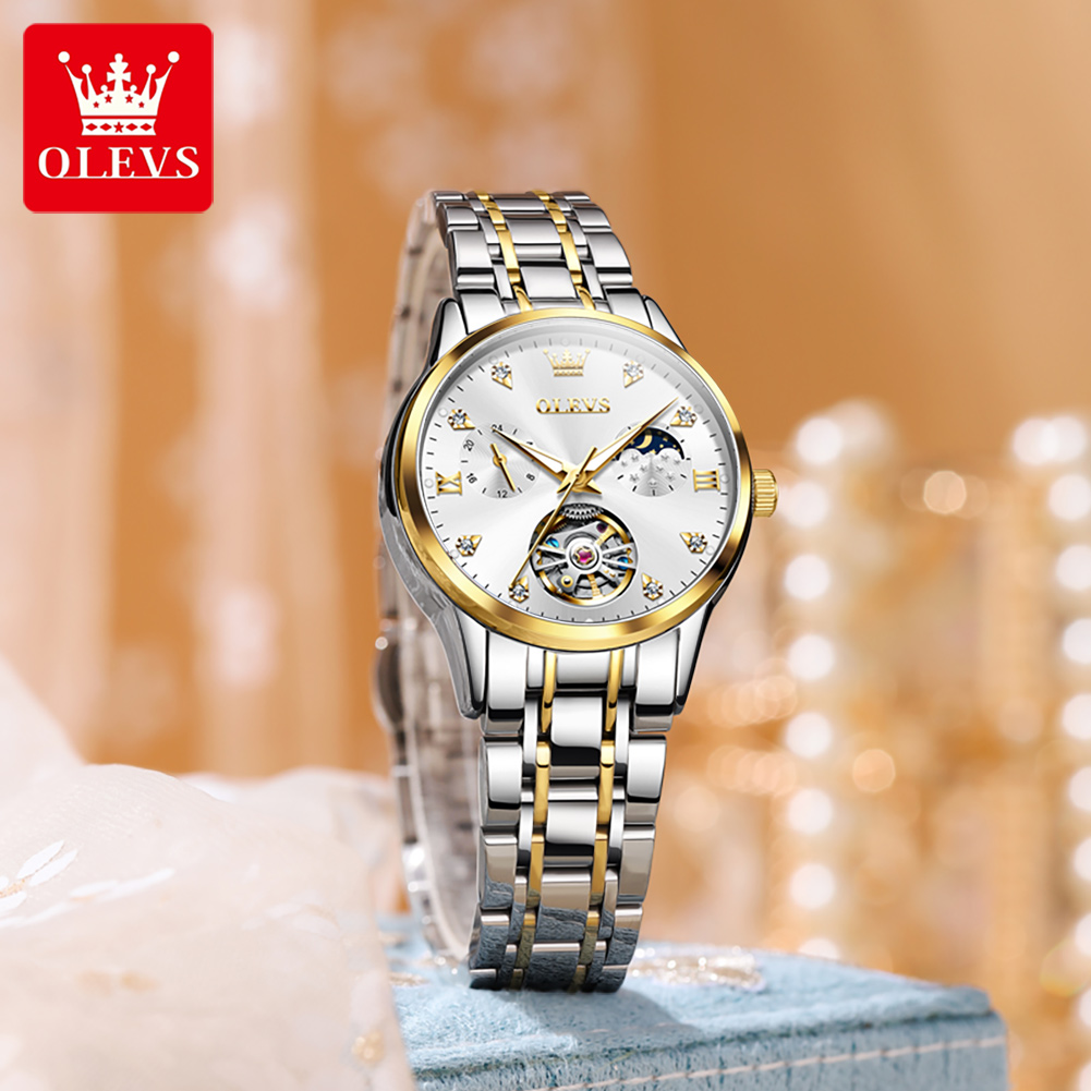 OLEVS 6608 Skelett-Automatikuh – Luxury Watch Moon Phase Bewertung und Preis