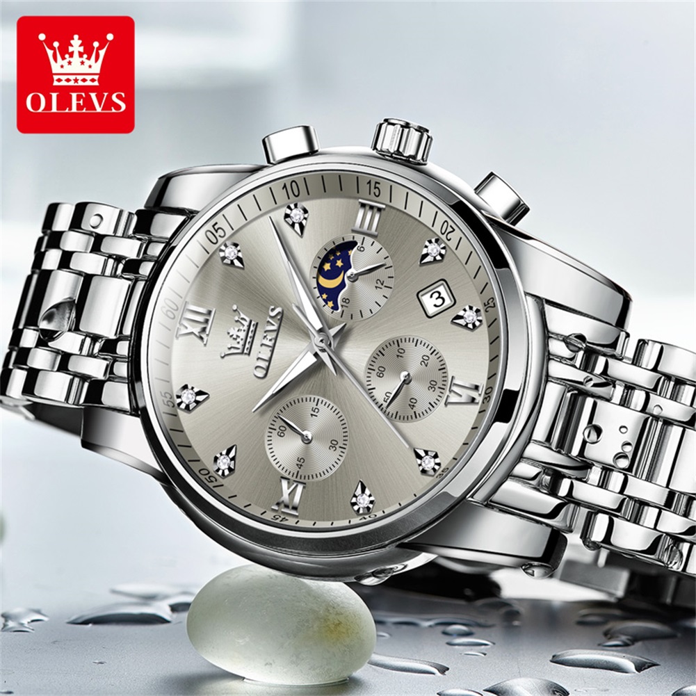 OLEVS 2858 Quarzuhr für Herren – Luxury Watch Moon Phase Bewertung und Preis