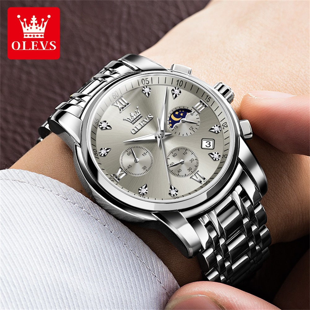 OLEVS 2858 Quarzuhr für Herren – Luxury Watch Moon Phase Bewertung und Preis