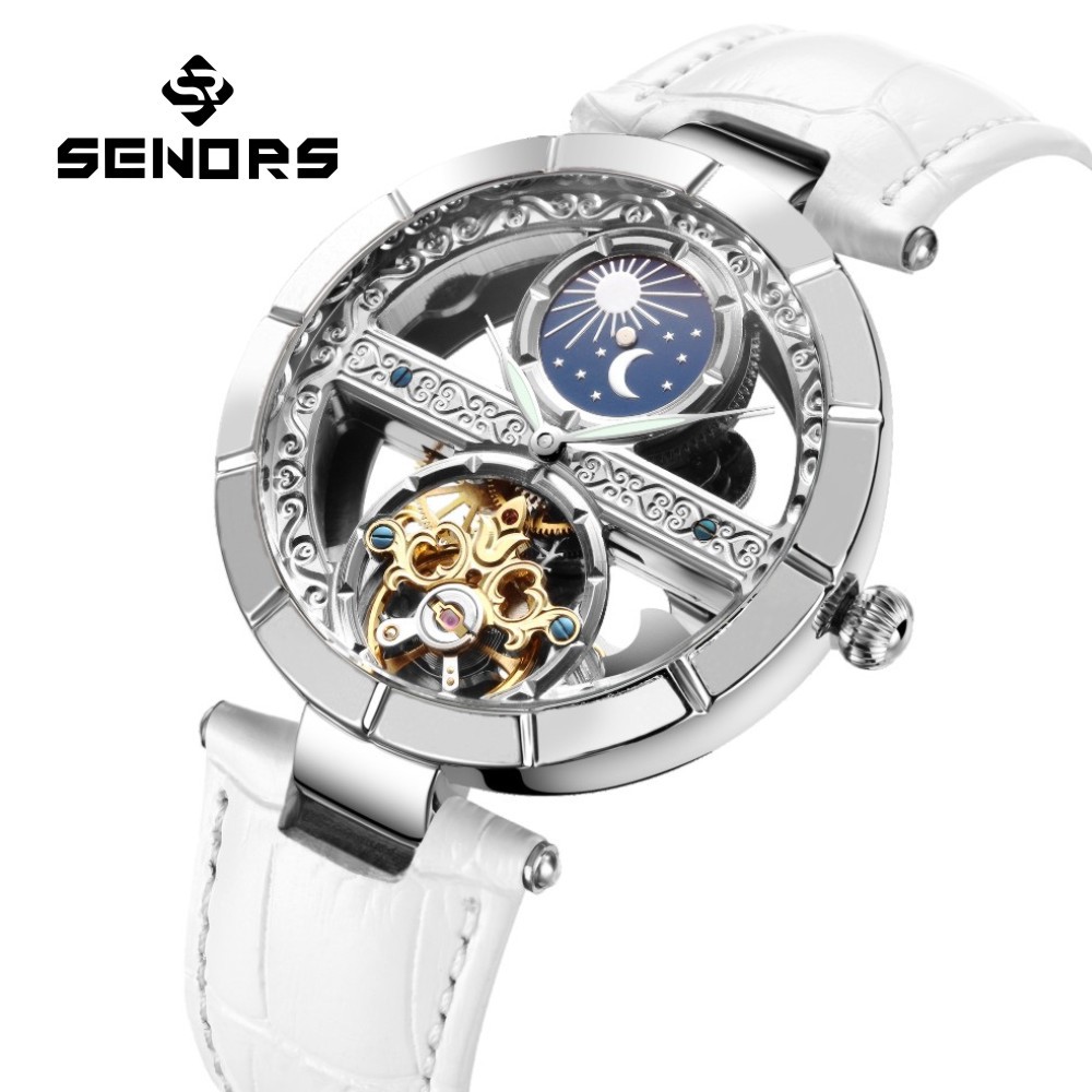 Luxus Damen wasserdichte Skele – Luxury Watch Moon Phase Bewertung und Preis
