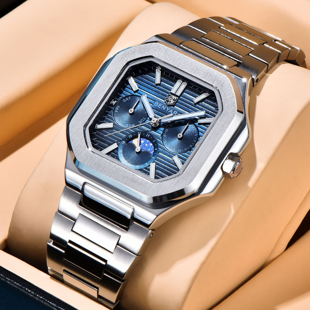 BENYAR Neue 37mm Herrenuhr Top – Luxury Watch Moon Phase Bewertung und Preis