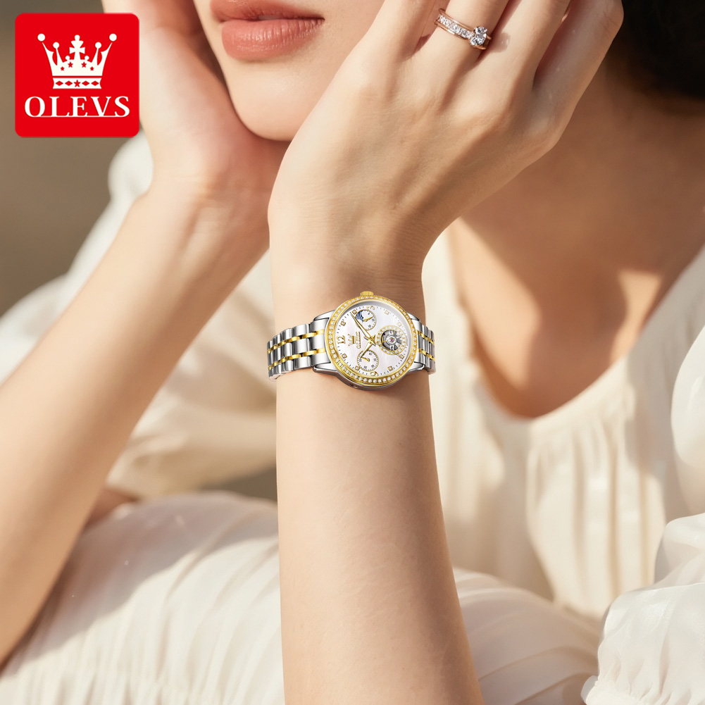 OLEVS Automatikuhr für Damen,  – Luxury Watch Moon Phase Bewertung und Preis