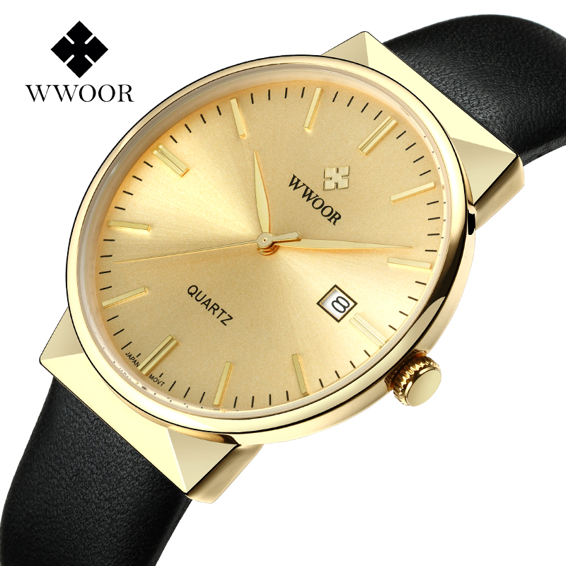 WWOOR Herrenuhren Top-marke Lu – Luxury Watch Gold And Black Bewertung und Preis