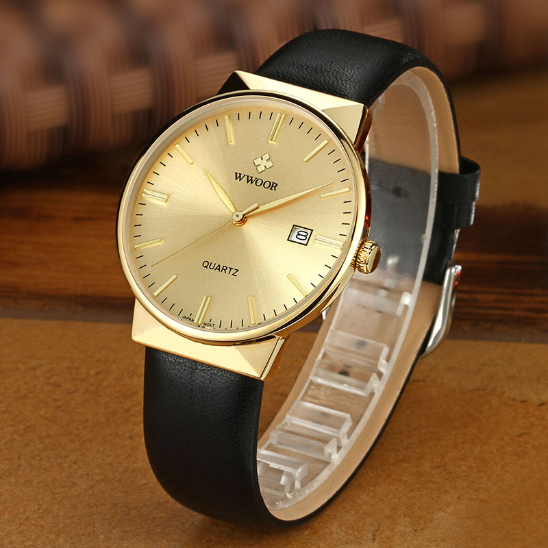 WWOOR Herrenuhren Top-marke Lu – Luxury Watch Gold And Black Bewertung und Preis