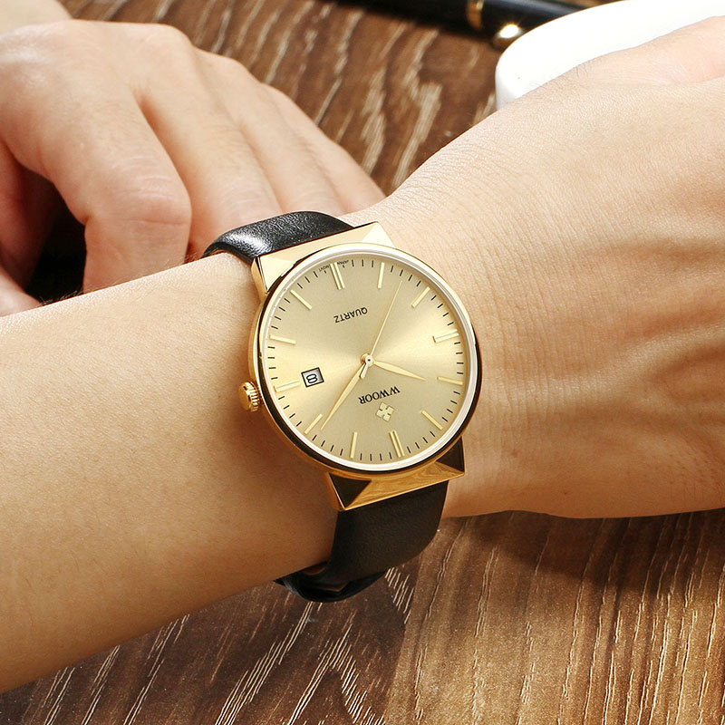 WWOOR Herrenuhren Top-marke Lu – Luxury Watch Gold And Black Bewertung und Preis
