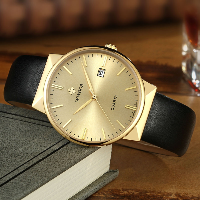 WWOOR Herrenuhren Top-marke Lu – Luxury Watch Gold And Black Bewertung und Preis