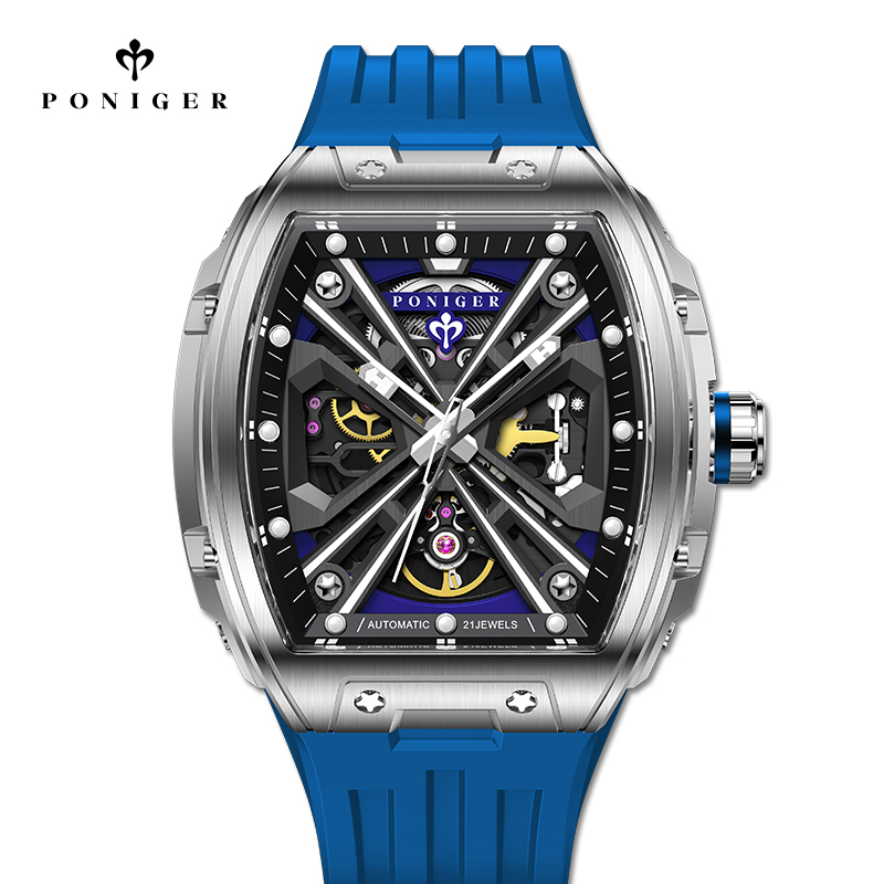 PONIGER Luxuriöse automatische – Luxury Watch On Rubber Strap Bewertung und Preis