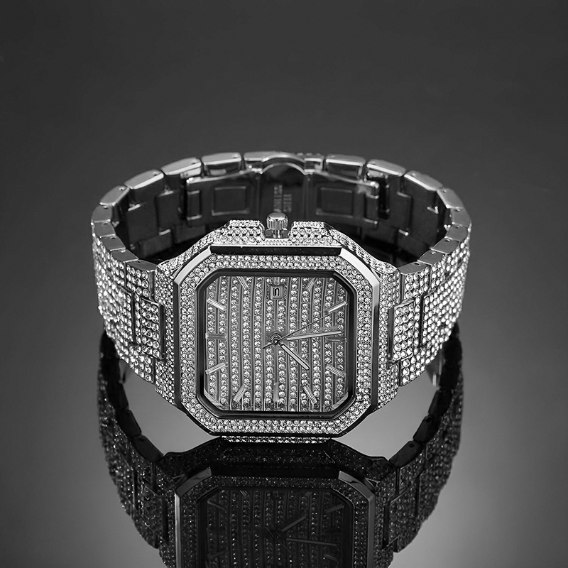 Hip-Hop Herren Quarzuhren mit  – Luxury Watch Gold And Black Bewertung und Preis