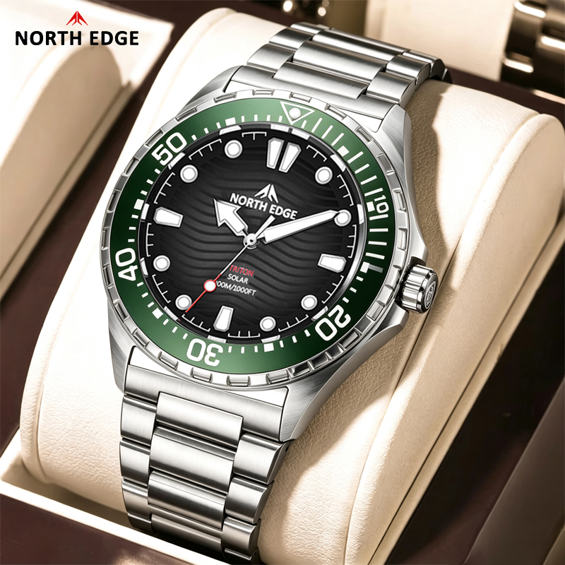 NORTH EDGE TRITON Solar-Tauche – Diver Watch 300M Bewertung und Preis