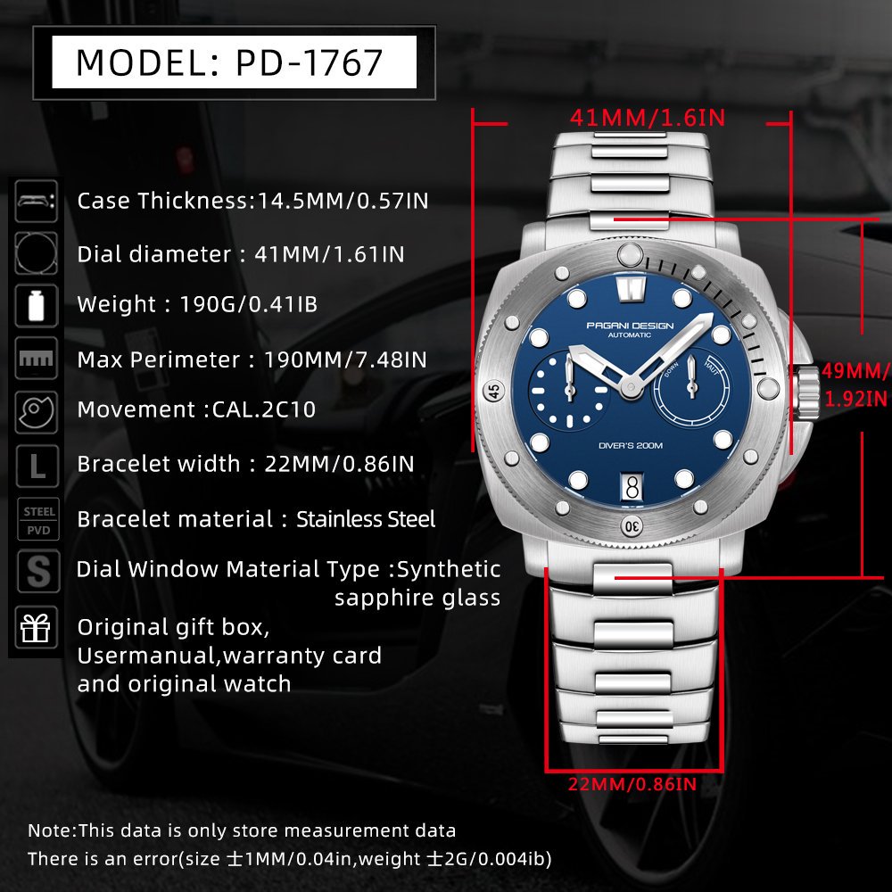 PAGANI DESIGN Top-Marke Herren – Luxury Watch Gift Box Bewertung und Preis
