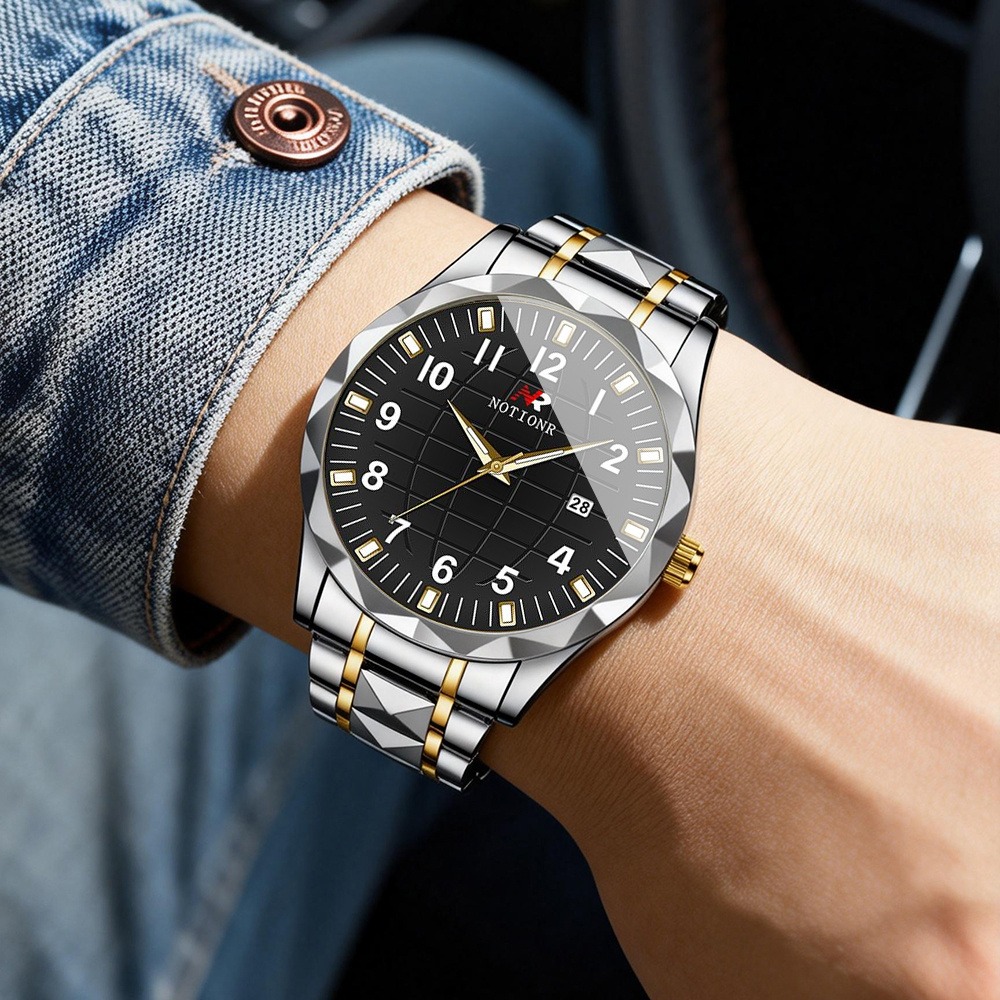 Herren Edelstahl Quarzuhr |    – Luxury Watch Gift Box Bewertung und Preis