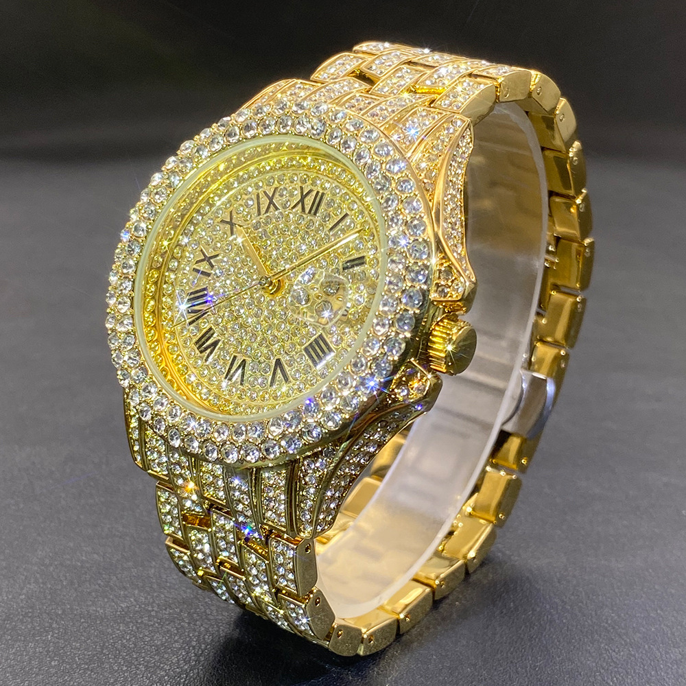 Große Gold-Silber-Schwarz Armb – Luxury Watch Gold And Black Bewertung und Preis