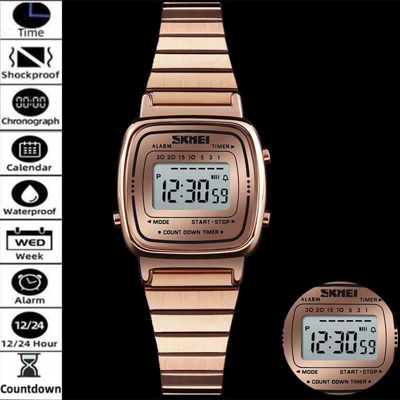 Skmei Damen-Digitaluhren, luxu – Perpetual Calendar Watch Bewertung und Preis